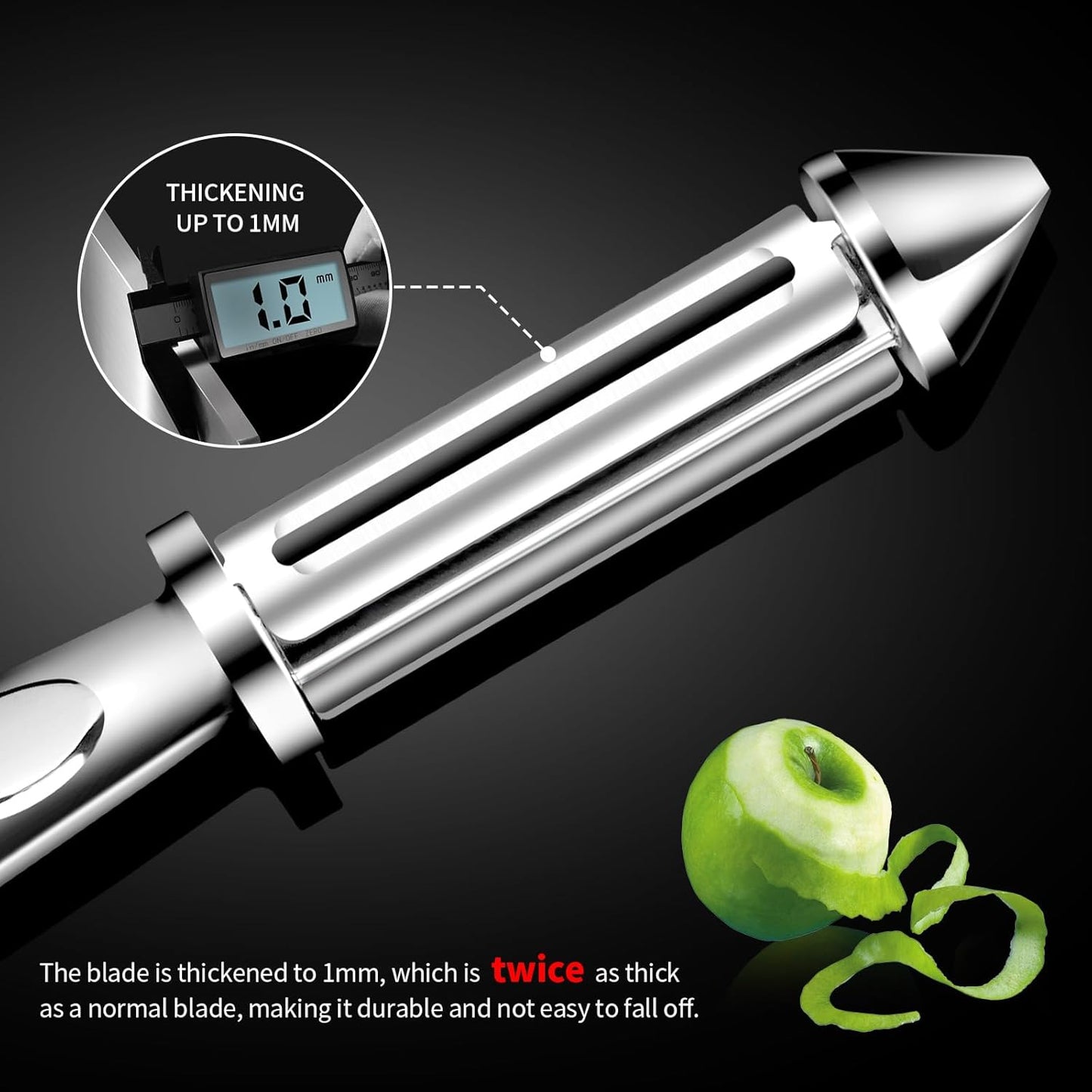 MAD SHARK Vegetable Peeler,Ultra Sharp Y Serrated Blade Peelers for Kitchen | Y Shaped Peeler Rust-proof Stainless Steel,Non-slip Ergonomic Grip,Easy Clean for carrots, potatoes, apples, fruits & veggies