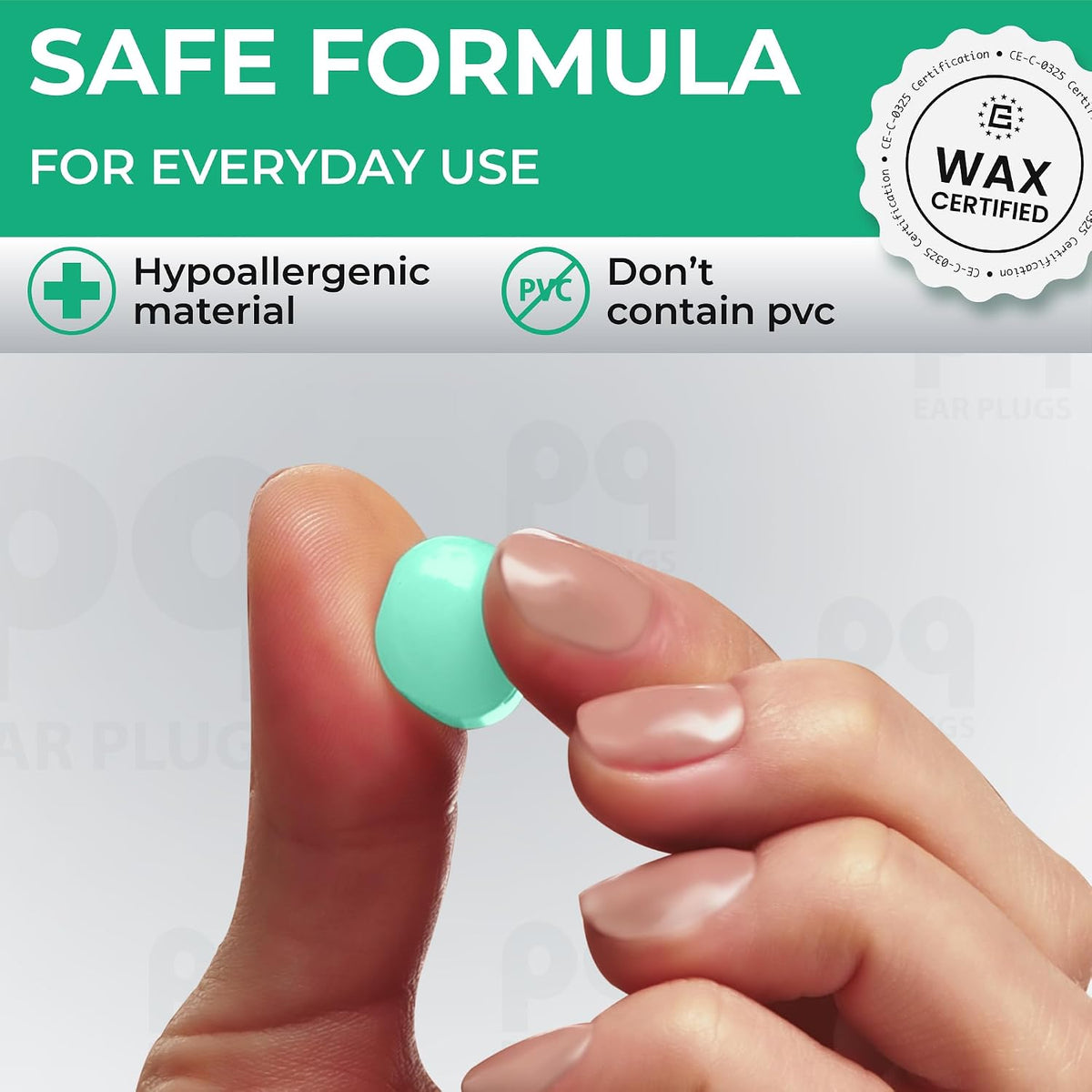Peace&Quiet PQ Silicone Ear Plugs for Sleeping - 15 Wax Earplugs for Sleep and Swimming Ear Plugs, Soft Ear Covers for Sleeping and Water, Noise Cancelling
