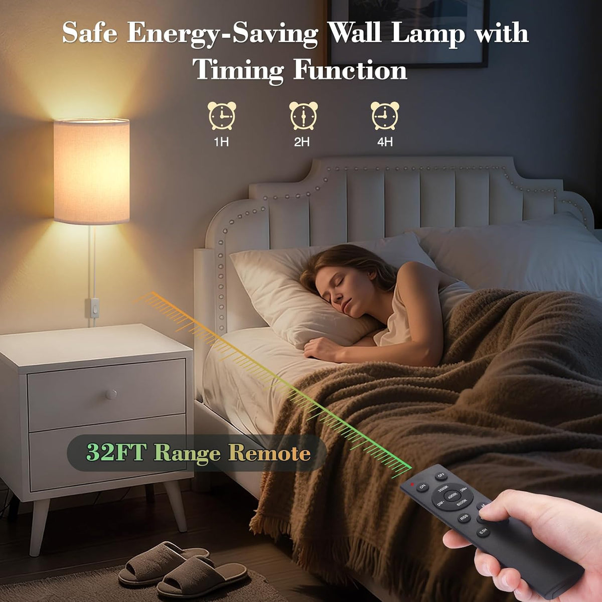 Battery Operated Rechargeable Wall Sconce Set of Two with 10000mAh Battery