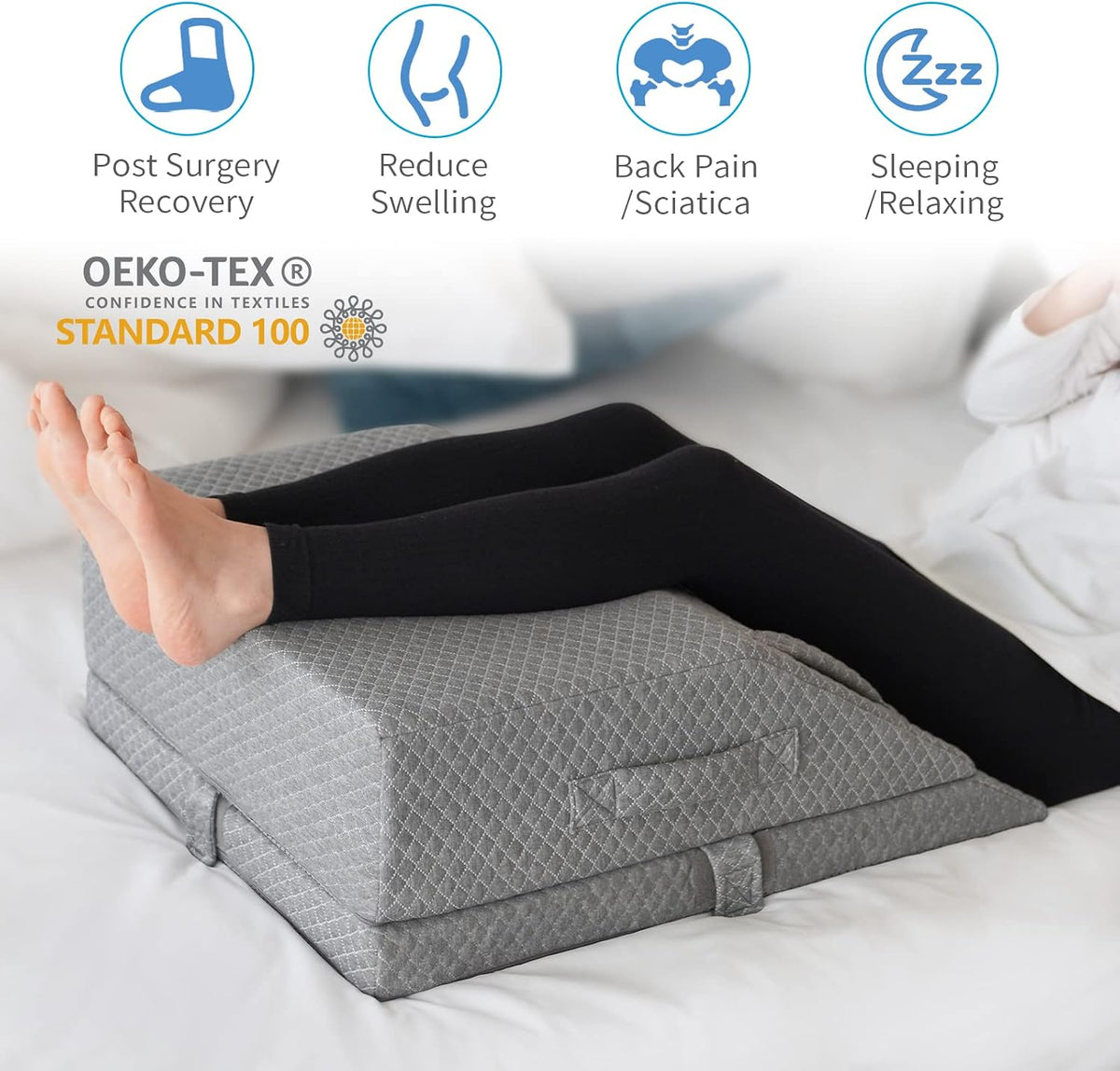 KingPavonini Adjustable Leg Elevation Pillows for Swelling & Pain Relief