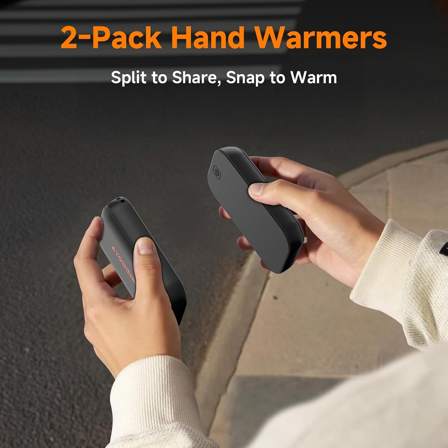 Hand Warmers Rechargeable, Electric Hand Warmer Reusable, Slim Pocket Heater Handwarmers,Gifts for Men, Women Christmas Outdoor/Indoor/Golf/Camping/Hunting Essentials(2 Packs)