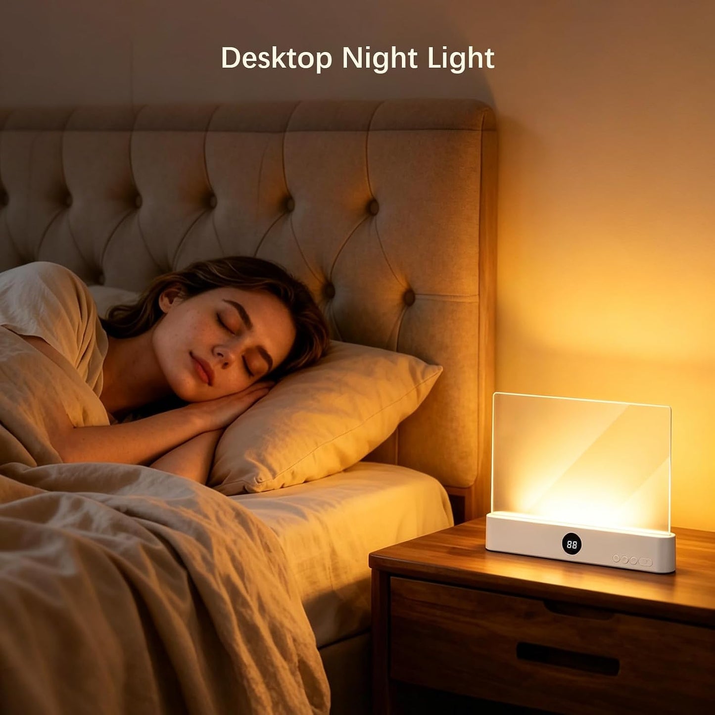 Choudao LED Book Light & Night Light 2 in 1, Flat Reading Light, Black | 3 Color Temperatures & Stepless Dimming, USB Rechargeable Full Page Light with Timer for Night Reading in Bed