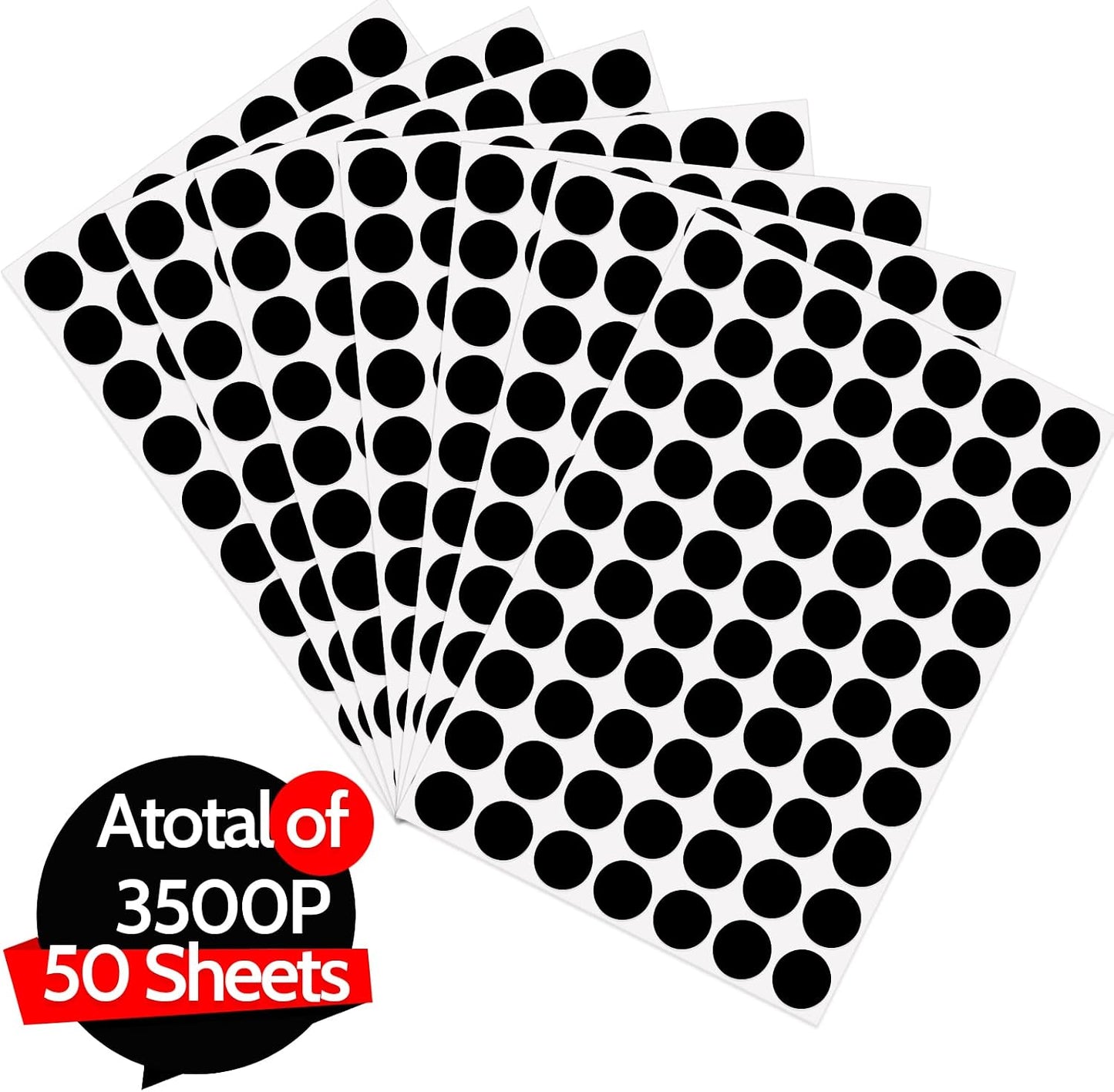 3500 Pieces Dot Stickers, 3/4 inch Color Coding Labels, 10 Color Circle Price Stickers for Office Classroom Student