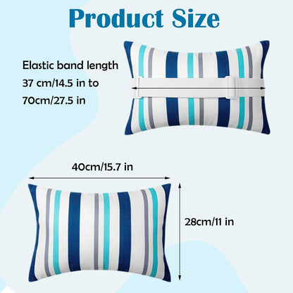 Chaise Lounge Head Pillow Oudoor Patio Pillow with Elastic Strap