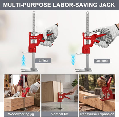 Labor Saving Arm Jack 2 Pack, Load-Bearing 440 lb Multi-Function Height Adjustment Lifting Device, Hand Furniture Lifter Tool, Furniture Jack for Lifting Door Furniture, Wall Tile Positioning