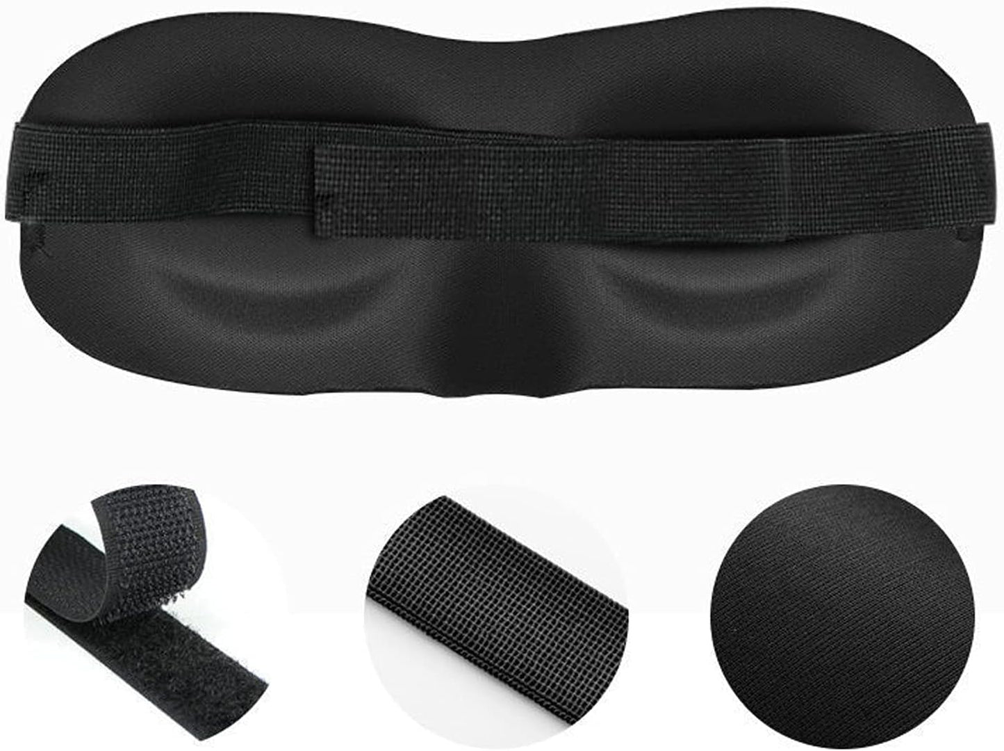 2 Pcs Sleep Goggles - 3D Contoured Blackout Eye Masks for Men & Women, Ultra-Light Travel Goggles for Side Sleepers, Home & Airplane Use