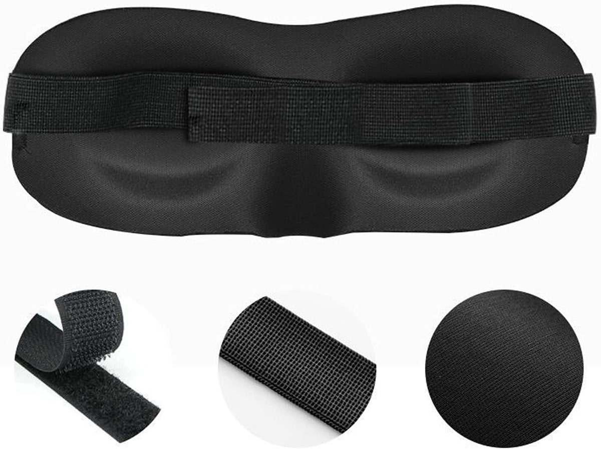 2 Pcs Sleep Goggles - 3D Contoured Blackout Eye Masks for Men & Women, Ultra-Light Travel Goggles for Side Sleepers, Home & Airplane Use