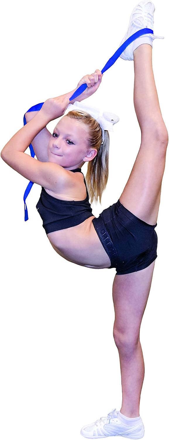 Cheerleading Flexibility Stunt Strap - Improve Stretching and Stunts for Cheer Dance Gymnastics & Physical Therapy – Stocking Stuffers Present for Kids Girls Adults - 12 Colors