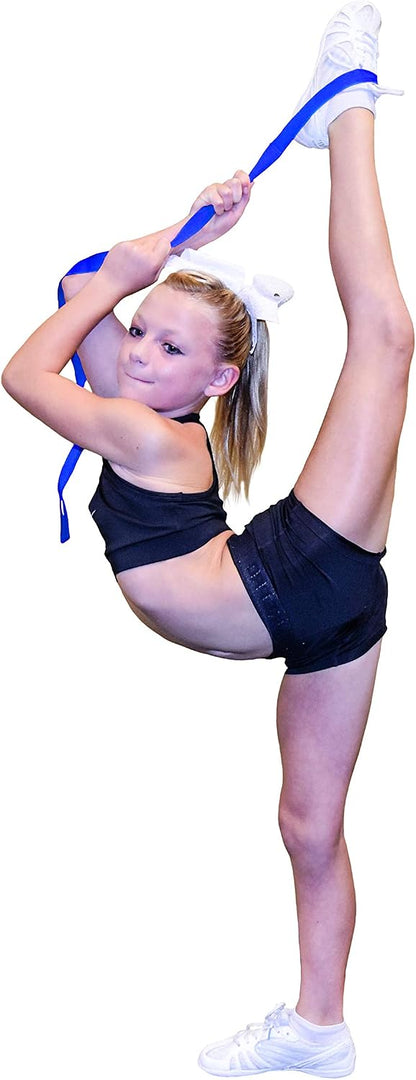 Cheerleading Flexibility Stunt Strap - Improve Stretching and Stunts for Cheer Dance Gymnastics & Physical Therapy – Stocking Stuffers Present for Kids Girls Adults - 12 Colors