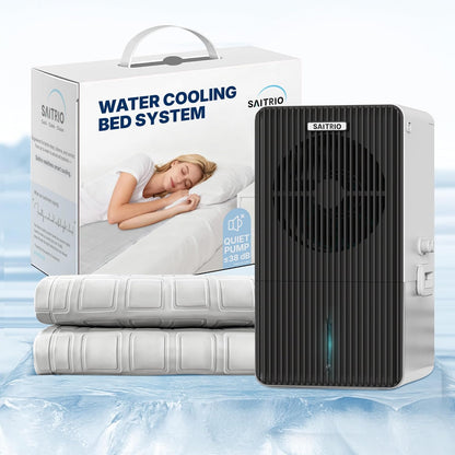SAITRIO Cooling Mattress Pad, Active Hydro-Powered Bed Cooling System for Night Sweats, Menopause & Hot Sleepers - Ultra-Thin Mattress Topper, Quiet & Clean, Single/Twin Size (28"×63" Pad)