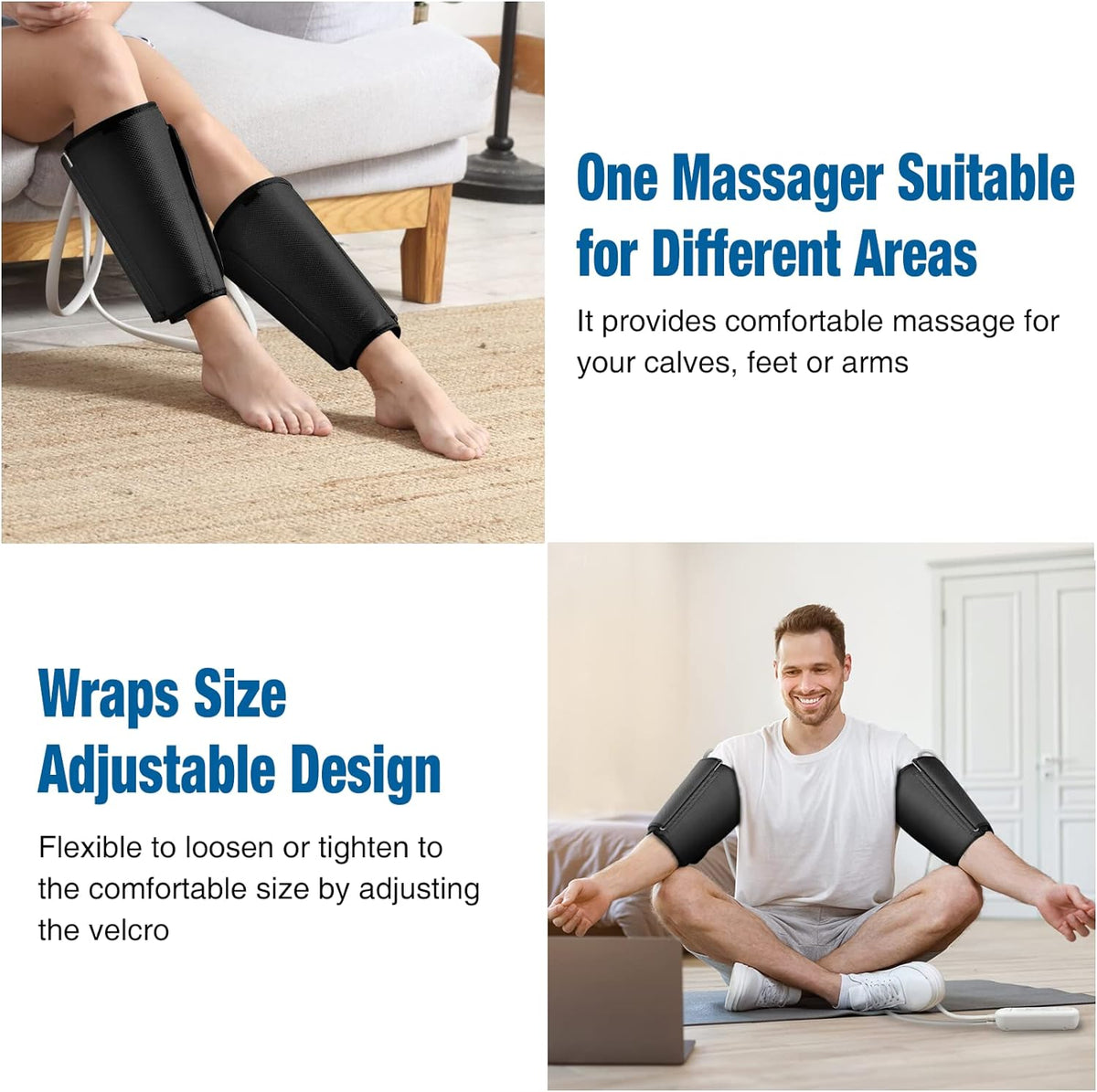 FIT KING Calf Massager, Sequential Air Compression Leg Massager