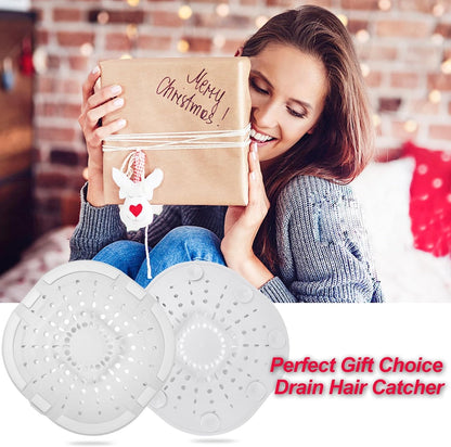 Bovinde Hair Drain Catcher,Square Cover for Shower 2 Pack (Black) | Drainer Cover Silicone Hair Stopper with Suction Cups,Protector Accessories,Easy to Install Suit for Bathroom,Bathtub,Sink
