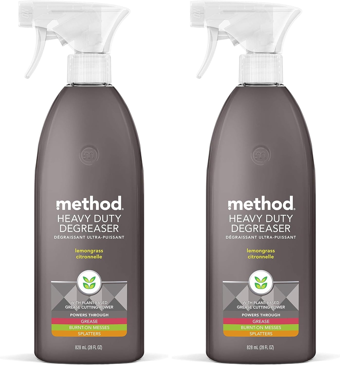 method Heavy Duty Degreaser, Lemongrass Scent, 28 fl oz | Cuts through Grease, Oil, Burnt-On Messes and Stubborn Splatters, For Use on Stove Tops, Range Hoods, Microwaves, and More