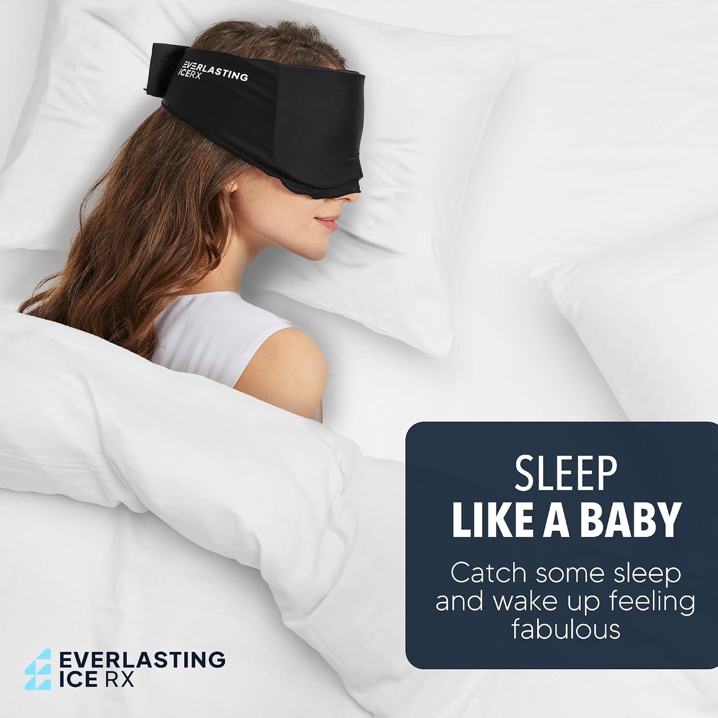 Cooling Eye Mask for Puffiness - Gel Eye Mask Reusable - Eye Ice Pack for Migraines, Sinus Pain, Sore Eyes & Face Ice Pack Therapy - with Adjustable Strap