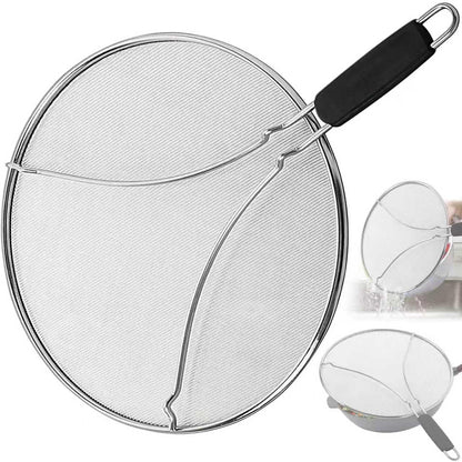 Silicone Splatter Screen for Frying Pan,Grease Splatter Guard,Heat-Resistant Splatter Guards for Cooking,Dishwasher Safe (9.8", 11.4", 13")