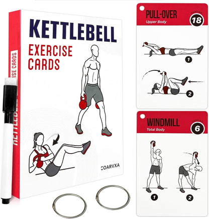 Bodyweight Workout Cards for Women & Men-50 Bodyweight Workout Cards，Includes 2 Rings& Dry-Erase for Easy Organization-Home, Gym or Studio (Bodyweight)