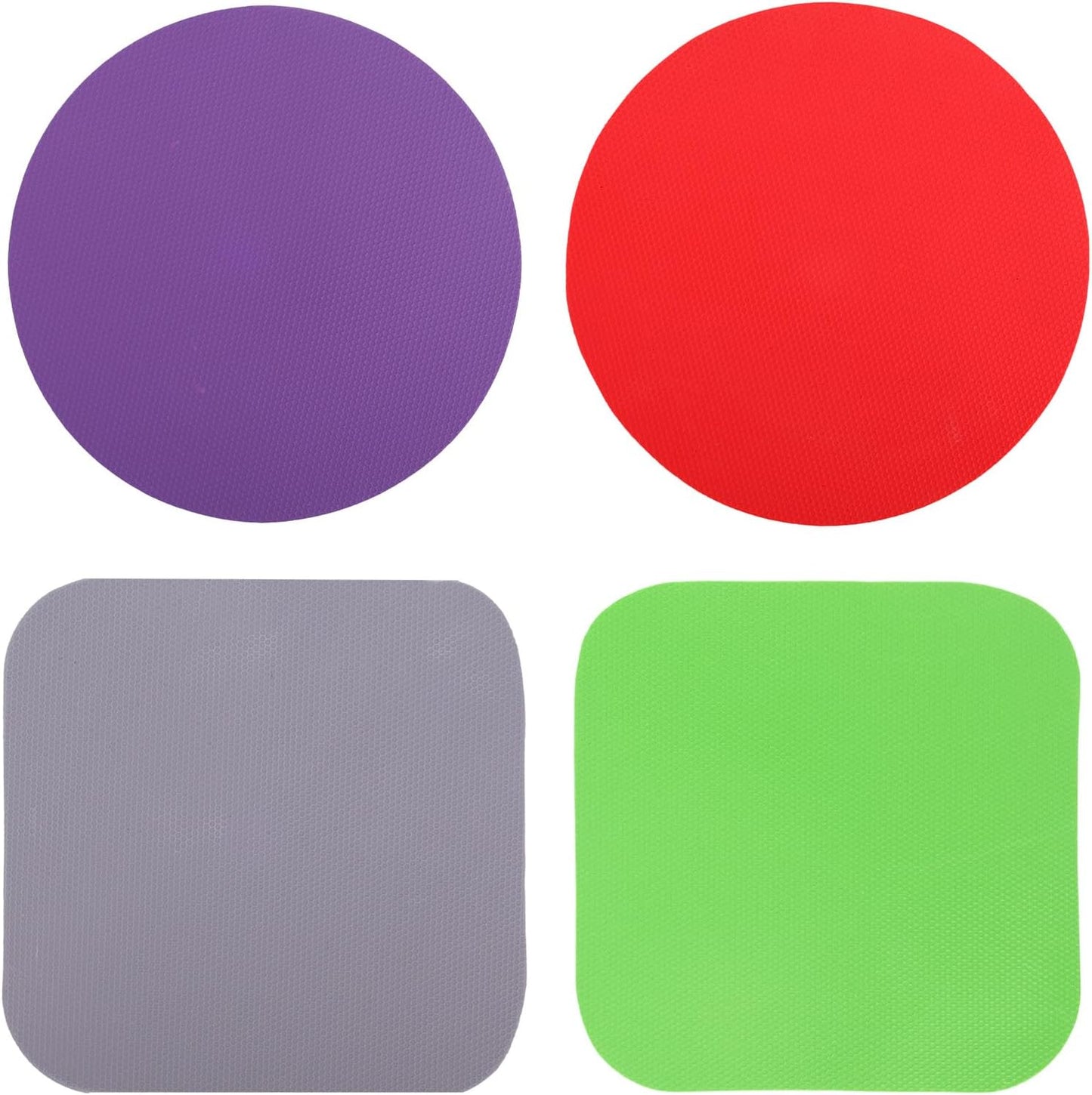 LUTER 4pcs Jar Opener Gripper Pad for Seniors with Weak Hands, Rubber | Multi-function Silicone Bottle Opener Lid Cap Rubber Gripper Pads Kitchen Coasters Gadgets, Light Blue, Green