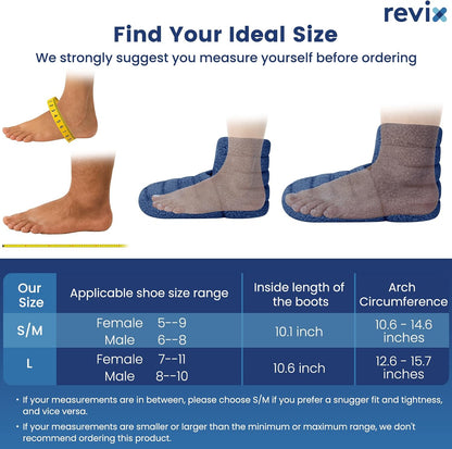 REVIX Microwavable Booties for Cold Feet, Heated Slippers, Navy S