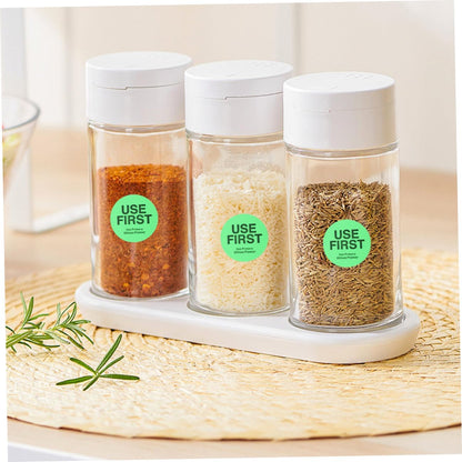 Sosoport 1Roll Use Rotation Stickers of Removable Adhesive Labels for Restaurant Inventory Light Green Dots for