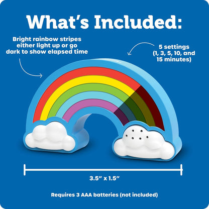 Learning Resources Rainbow Visual Timer | Time Management for Children, Audio and Visual Alarms, Schedule for Kids, Social Emotional Learning Skills, Countdown Timer