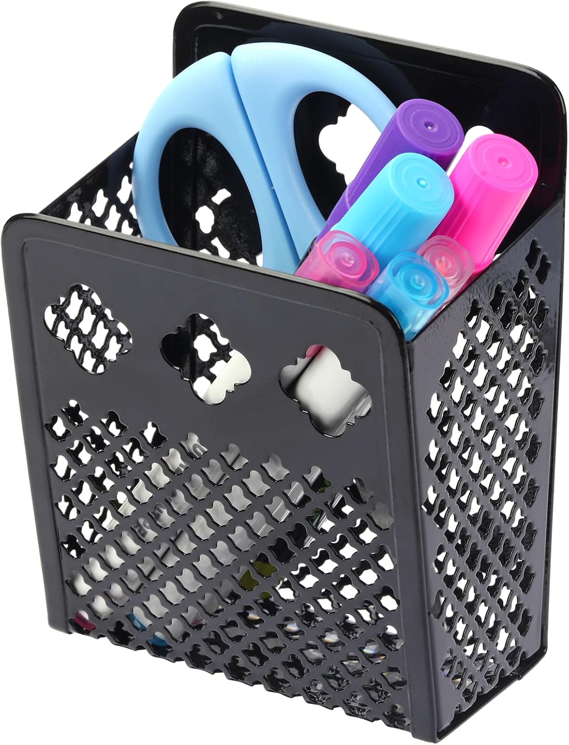 Magnetic Pencil Holder - Magnetic Locker Organizer | Pen Holder Locker Accessories for School and Office (1 Pack Black)