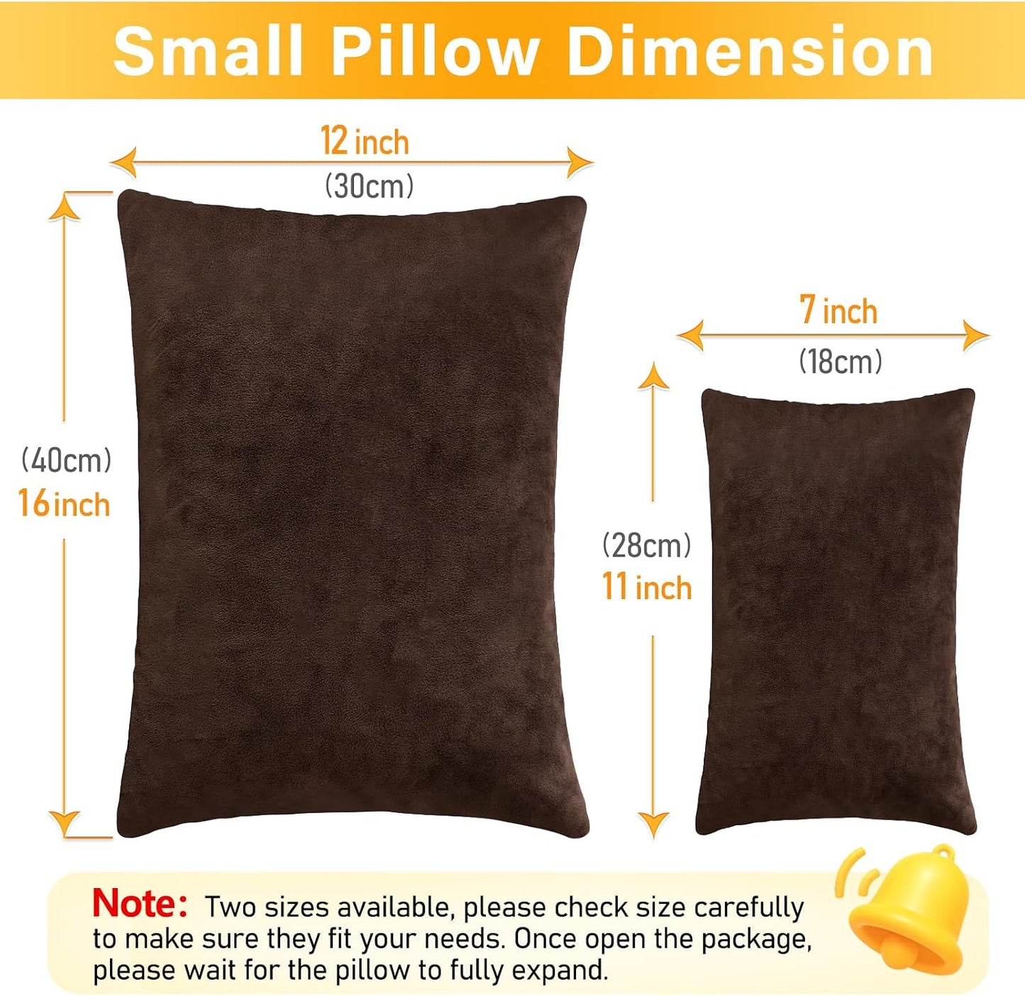 1 MIDDLE ONE 2 Pack Small Pillow, Memory Foam Mini Pillow 11 X 7 Inches for Travel, Sleeping, Nap and Neck, Knee, Lumbar Support, Tiny Cushion for Pet, Dogs (Grey)