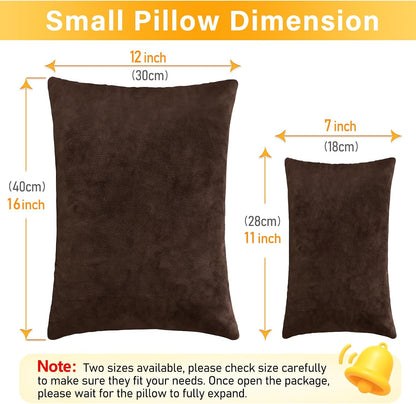 1 MIDDLE ONE 2 Pack Small Pillow, Memory Foam Mini Pillow 11 X 7 Inches for Travel, Sleeping, Nap and Neck, Knee, Lumbar Support, Tiny Cushion for Pet, Dogs (Grey)