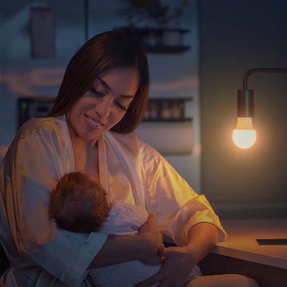 Amber Light Bulbs for Sleep I 1800K Warm Light Bulbs for Bedside Lamp I 3.5W E26 Led Bulb (60W Equiv) Orange Led Lights for Bedroom Soft Warm Lighting I Dim Night Light for Kids Room Warm Light Lamp
