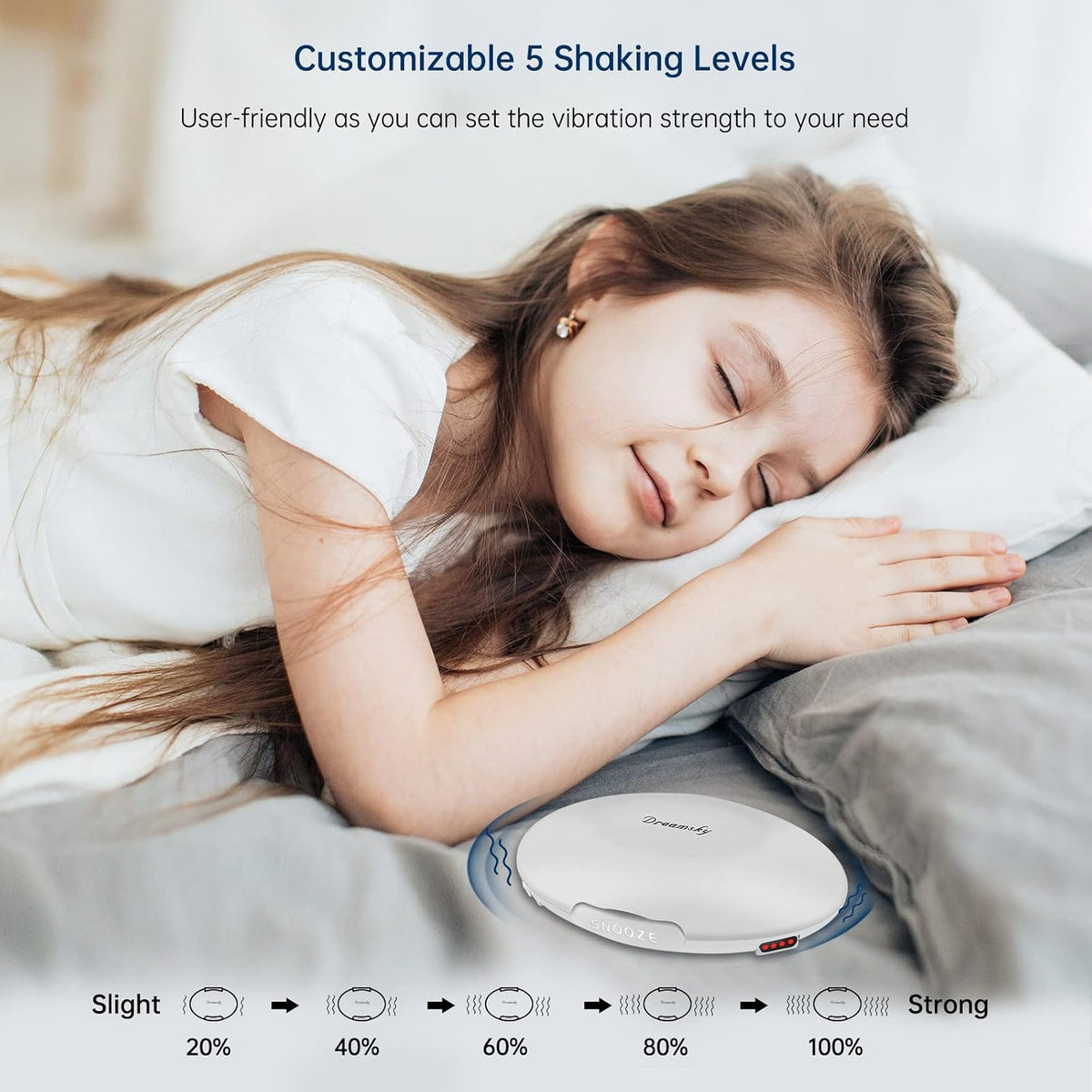 DreamSky Vibrating Alarm Clock for Heavy Sleepers Adults Under Pillow