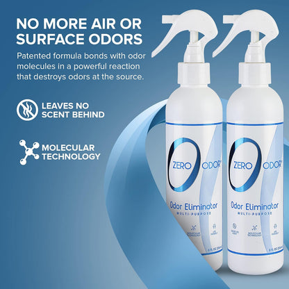 Zero Odor Multi-Purpose Odor Eliminator, Fabric & Room Deodorizer, 16 oz | Odor Eliminator Spray for Closet, Bathroom, Basement, Trash & Upholstery, Air and Surface use