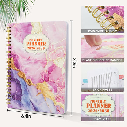 Undated Weekly Planner, A5 Personal Goals Journal Non Dated Weekly Planner to Do List Notebook with Goal Habit Tracker Organizer, Cute Undated Week Planners with Spiral Binding for Kids School Work