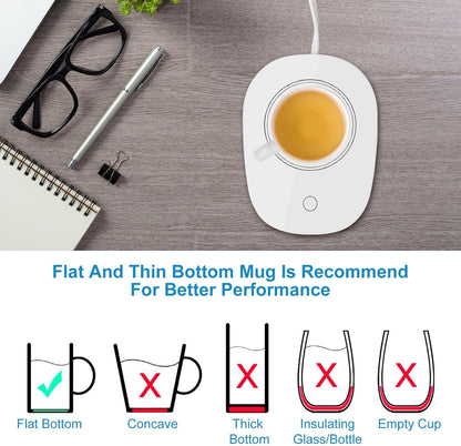Coffee Mug Warmer, Automatic Shut Off Coffee Warmer for Desk, Smart Electric Beverage Warmer Cup Warmer for Coffee, Tea, Water, Milk Ideal Coffee Gifts Accessories
