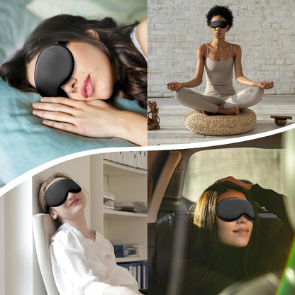 Silk Eye mask for Sleeping 3D Anti Wrinkle Skin Friendly Black Out Dusty Rose