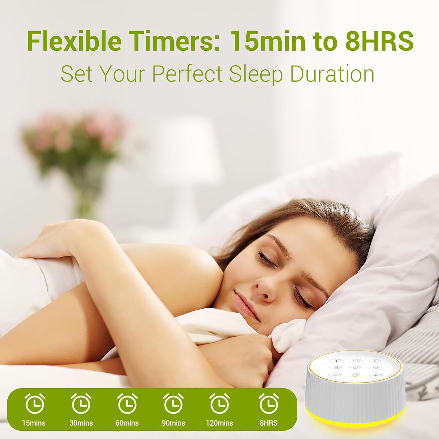 White Noise Machine, 26 Hi-Fi Soothing Sounds & 10 Colors Night Light Sound Machine for Sleeping Adults, Baby & Kids, Portable Sleep Machine with 6 Timers, Noise Canceling for Home Office
