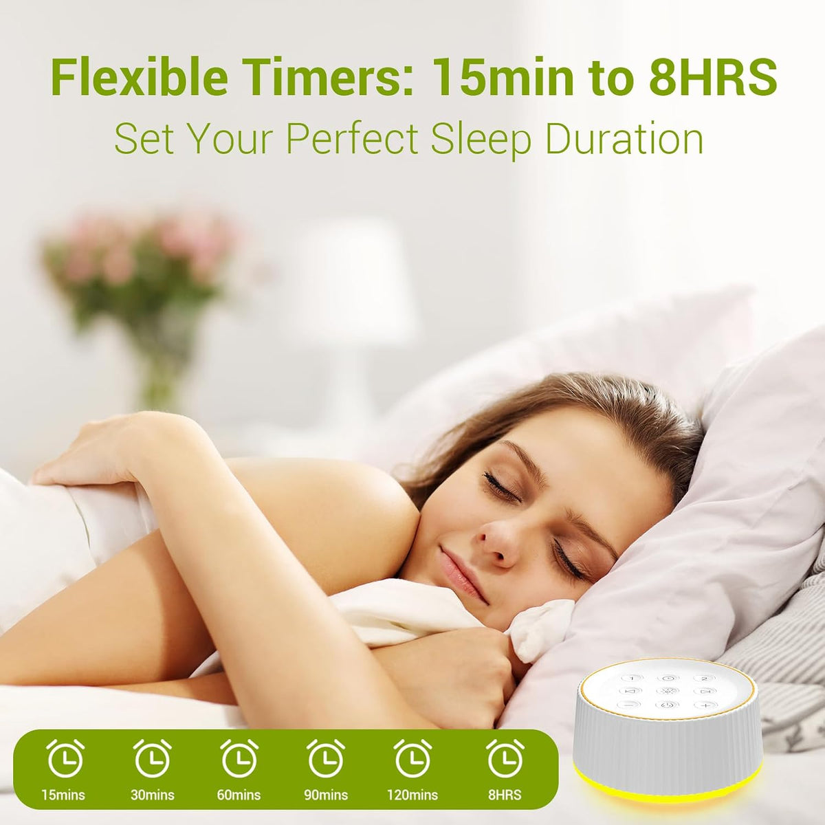White Noise Machine with Night Light for Sleeping