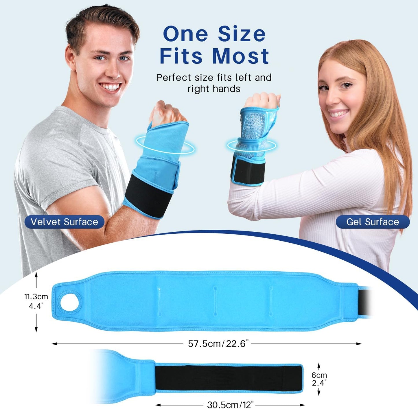 Wrist Ice Pack Wrap for Carpal Tunnel, Gel Ice Packs for Injuries Reusable | for Wrist Hand Foot Ankle Knee Leg Pain Relief, Hot Cold Compress Therapy Bandage Surgery Recovery Gifts Men Women