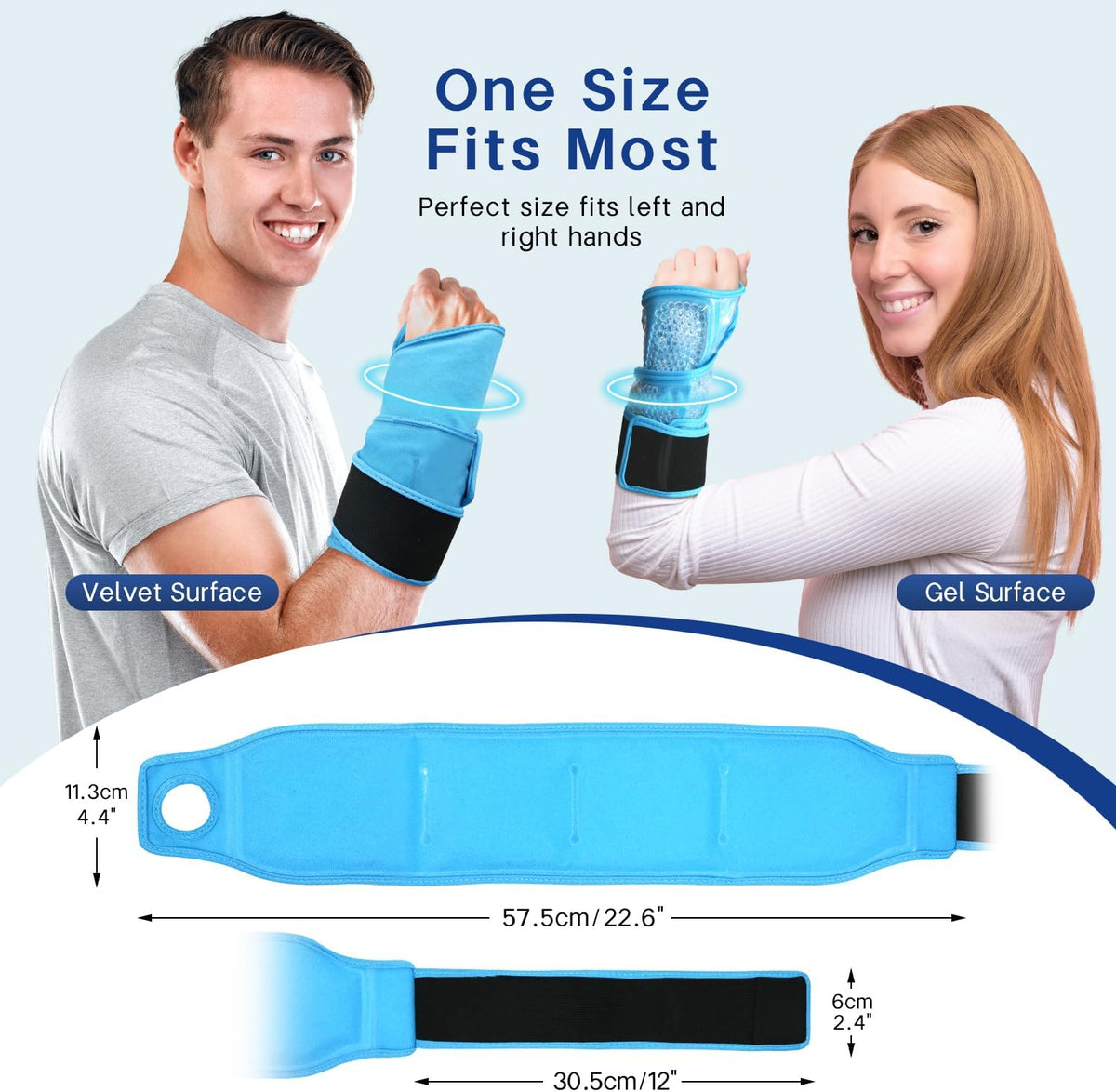 Wrist Ice Pack Wrap for Carpal Tunnel, Gel Ice Packs for Injuries Reusable