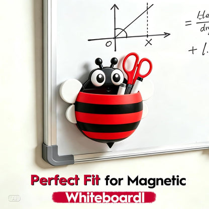 KITANIS Cute Ladybug Magnetic Pen Holder,2 Pack Magnetic Dry Erase Marker Holder,Magnet Storage Marker Pen Pencil Organizer for Refrigerator,Whiteboard,Locker Accessories