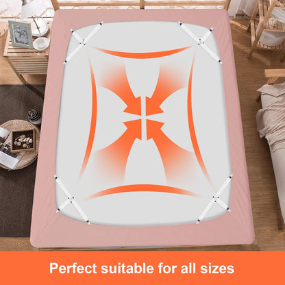 vivinin 8 Pcs Sheet Straps with Metal Clips, Triangle Bed Sheet Straps Adjustable, Fitted Sheet Straps Non Slip, Bed Sheet Clips for Bed Sheets,Sofa Cushion, Tablecloths