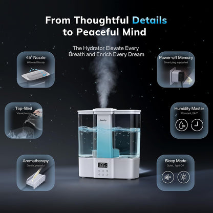 AEOCKY 4L Top-Fill Cool Mist Humidifier,Geek-Level Ultrasonic Humidifier