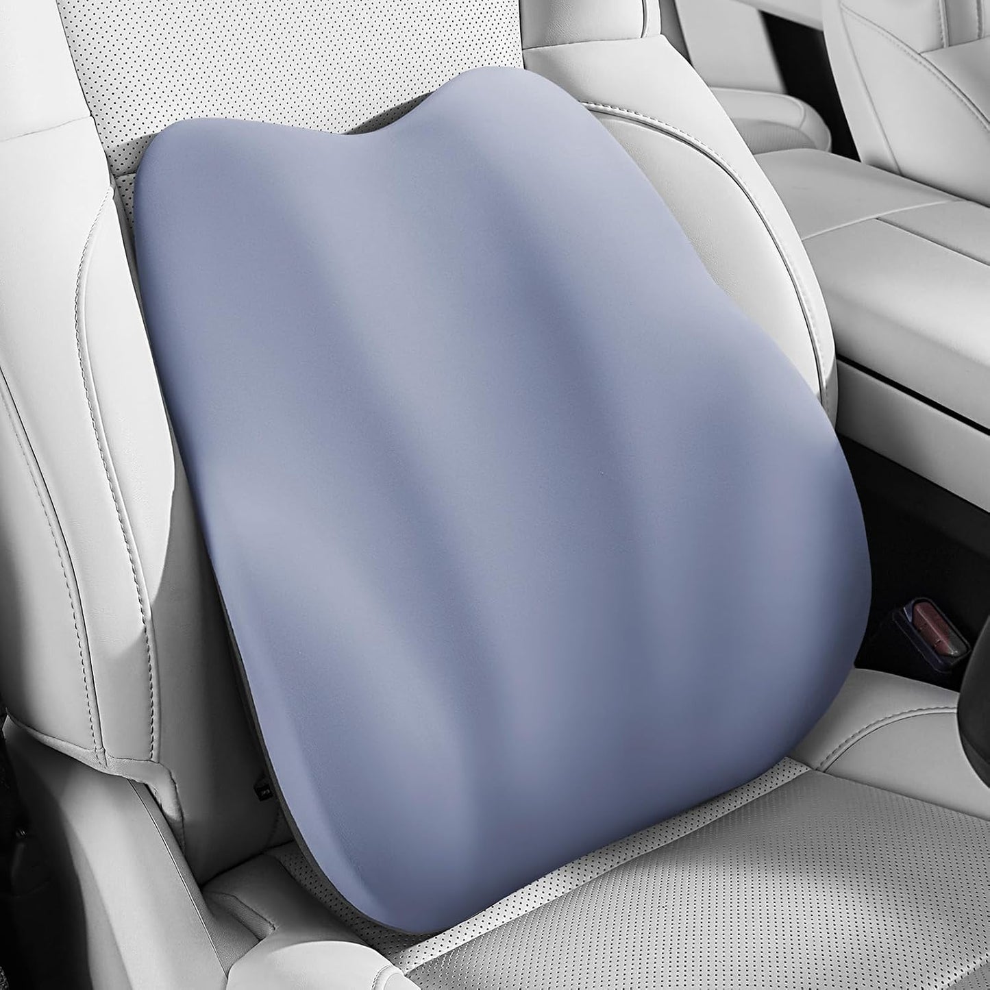 BEBAS Ergonomic Lumbar Support Pillow for Car, Memory Foam Car Back Cushion | Comfort Lumbar Pillow for Back Pain Relief, Breathable Washable Cover, Fits for Driving, Office, Wheelchair, Black