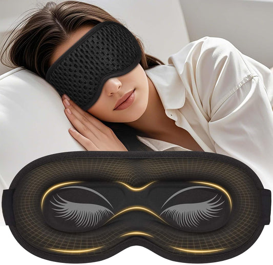 Sleep Eye Mask for Side Sleeper with 3D Contoured Cup