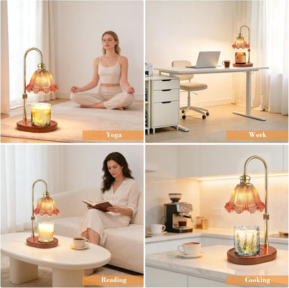 Candle Warmer Lamp with Timer, Christmas Decorations Indoor, Birthday Gifts for Women Mom, Warming Gifts for Office, Dorm, Apartment & New Home Decor