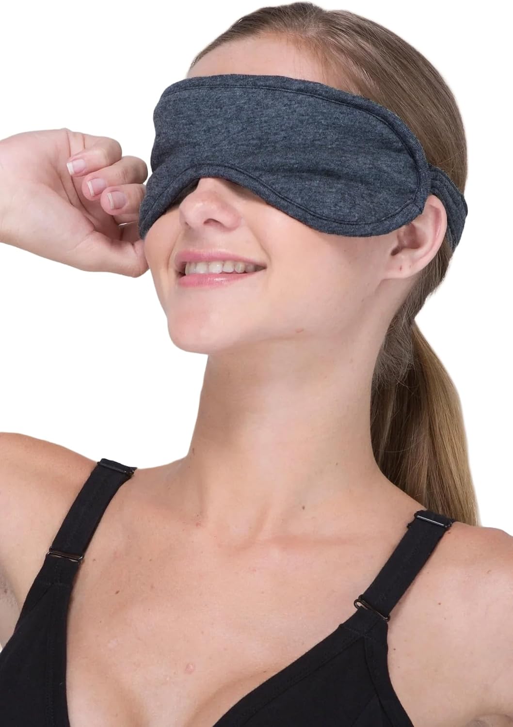 Cottonique Hypoallergenic Sleep Eye Mask Made from 100% Organic Cotton (Natural, Free Size)