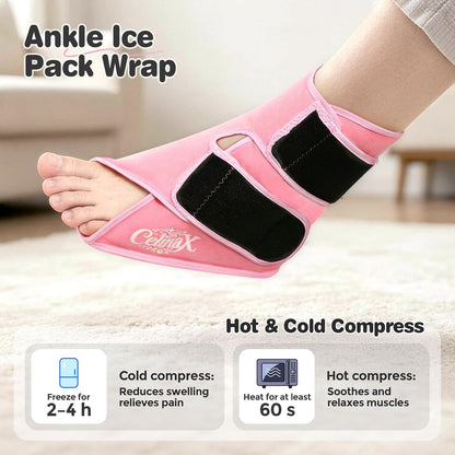 Ankle Ice Pack Wrap, Heel Ice Pack Wrap for Plantar Fasciitis Relief