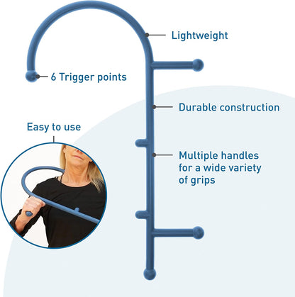 BodyMed Trigger Point Massage Tool – Handheld Massager for Back, Neck, Legs, and Shoulders – Muscle Release and Knot Remover for Discomfort Relief – Lightweight and Portable