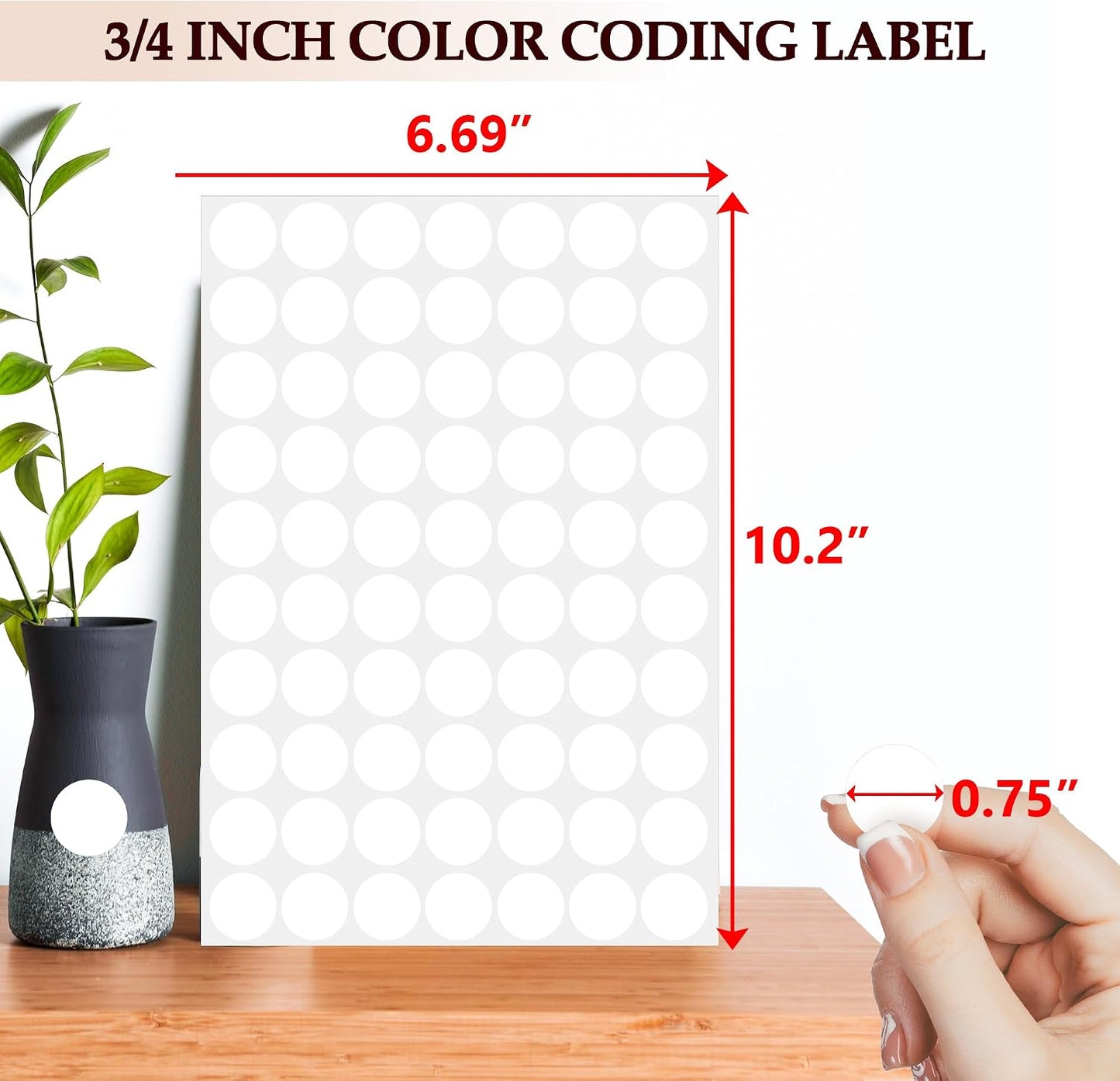 PARLAIM 1050 PCS Color Coding Labels Circle Dot Stickers,10 Color Style Colorful Coding Label Sticker for Office,Student Classroom
