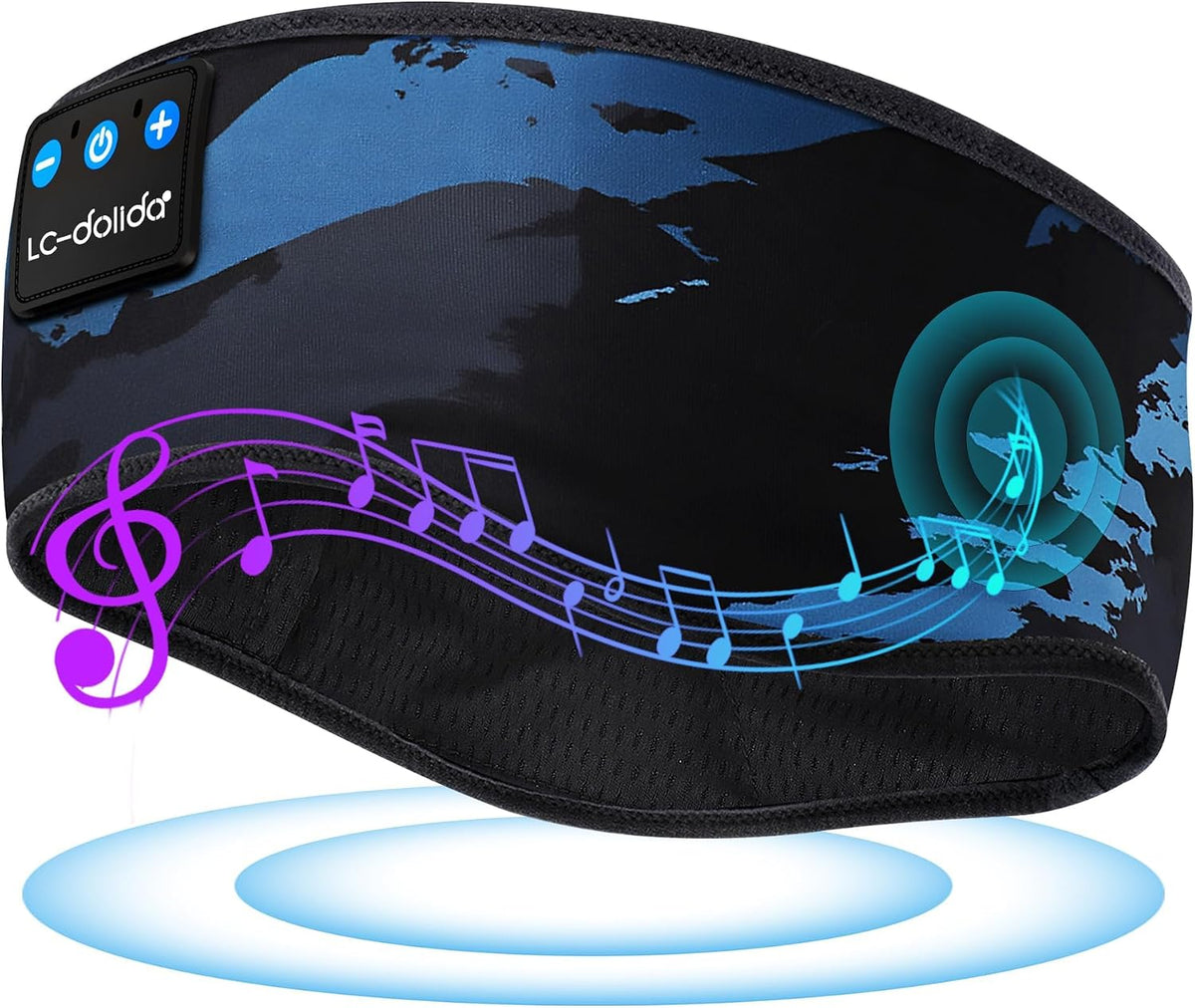 LC-dolida Sleep Headphones Headband Bluetooth 5.4, Sports Headband Earphones Wireless with Speaker Microphone USB C for Women Sleeping Gift Workout Jogging Yoga Insomnia Travel Meditation, Butterfly