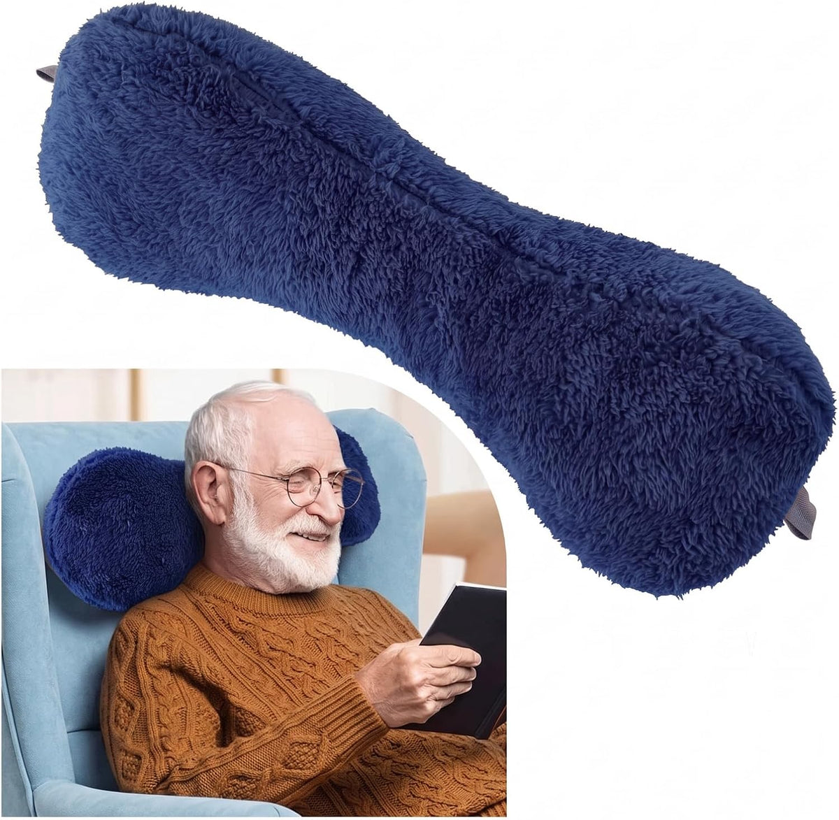 Recliner Headrest Pillow, Head Pillow for Sofa, Recliner Neck Pillow, Bone Couch Neck Pillow for Pain Relieve(Grey)