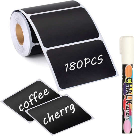 180 pcs Chalkboard Labels Stickers Waterproof Blackboard Reusable